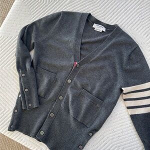 Thom Browne 100% wool Charcoal Knit Sweater